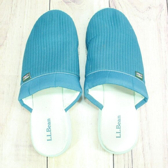 LL Bean Green Canvas Slip On Lightweight Airtight Slipper Scuff Size 10 M - Picture 7 of 9